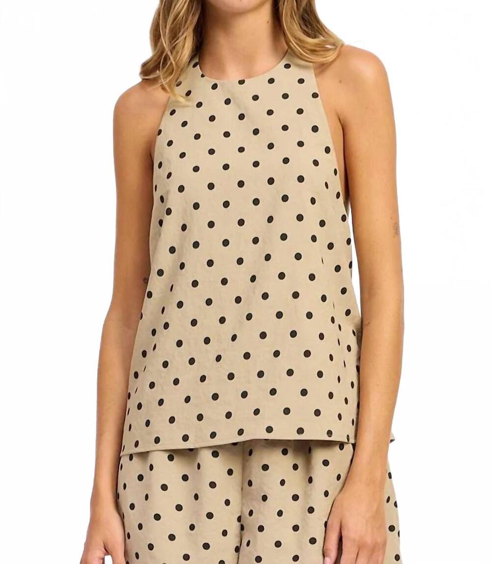 NEW EN SAISON women's hadley tunic top in tan